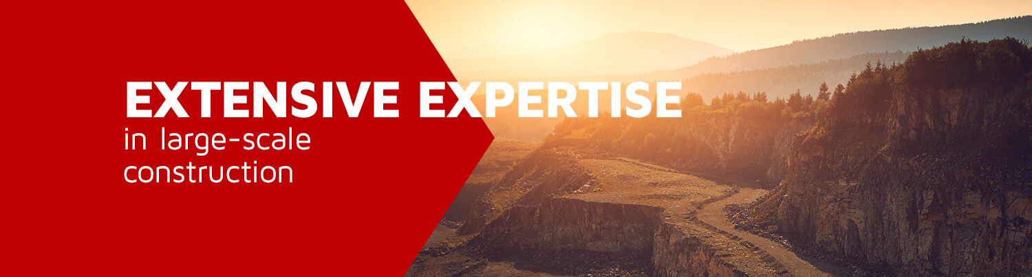Extensive expertise in large-scale construction 